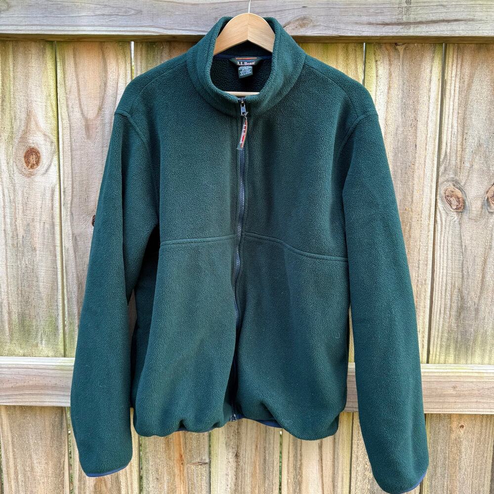 L.L. Bean Forest Green Full-Zip Fleece Jacket